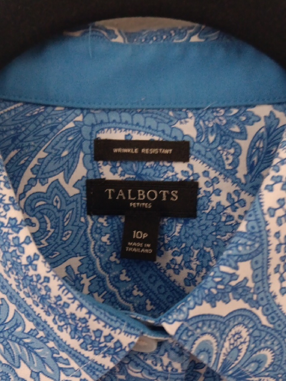 Talbots Wrinkle Resistant Paisley Button-Down Shirt #3531 - Picture 6 of 7